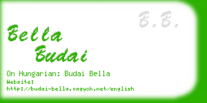 bella budai business card